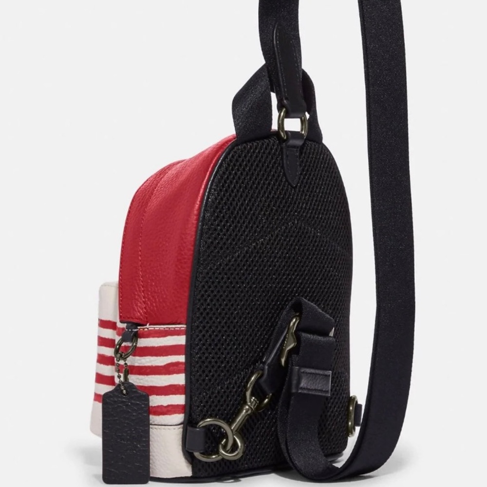 Authentic COACH Pebbled leather L.Edition Mickey Mouse small backpack/Crossbody - Picture 11 of 12